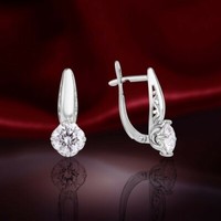 Weissgold Gold 585 Ohrringe Mit Swarovski Cubic Zirkonia NEU Mit Etikett