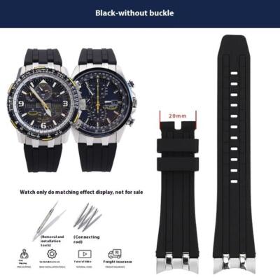 Silicone Watchband For Citizen Blue Angel AT8020 Skyhawk JY8078 JY8075 8051 8050