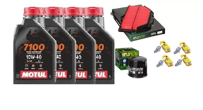 MOTUL HIFLO NGK KIT/TAGLIANDO SUZUKI GSX-R 1000 2001 2004 MOTUL 7100 10W40 FILTRI ARIA CANDELE
