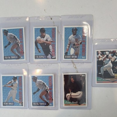 94 Topps Base a Measures of Greatness Lot 7 Cards | Thomas, Ripken, Bonds,  