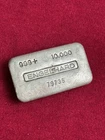 Engelhard 10 Oz 999 Vintage Silver Poured Bar,