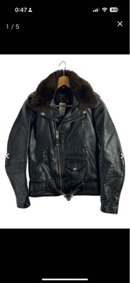schott double rider jacket Size 36 Black #0319 | eBay