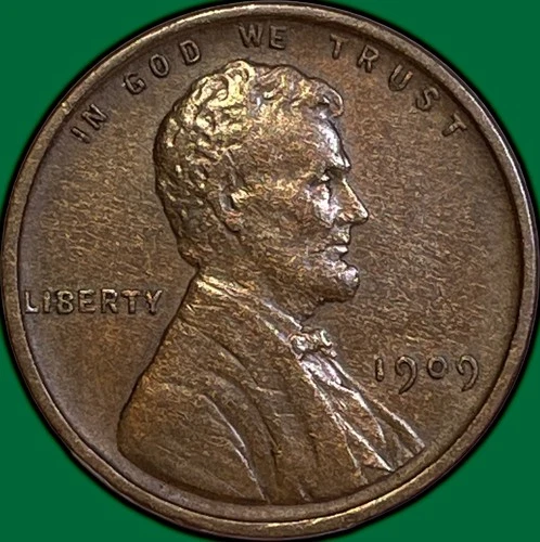 1909-VDB Lincoln Wheat Cent Choice Extremely Fine XF+ Coin #35931