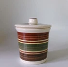 WELSH DRAGON POTTERY STRIPED POT  115mm HIGH GREAT CONDITION