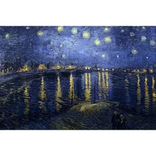 Starry Night Over the Rhone by Van Gogh - 40x50 Inch Rolled Canvas Wall Art...