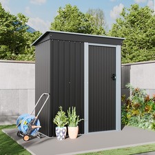 5 x 3 FT Outdoor Shed Storage Metal Garden Mower Bike Box Container Tools Sheds