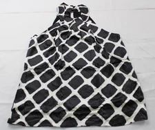 I.N.C International Concepts Women's Halter Neck Printed Blouse AC2 Black Size 6