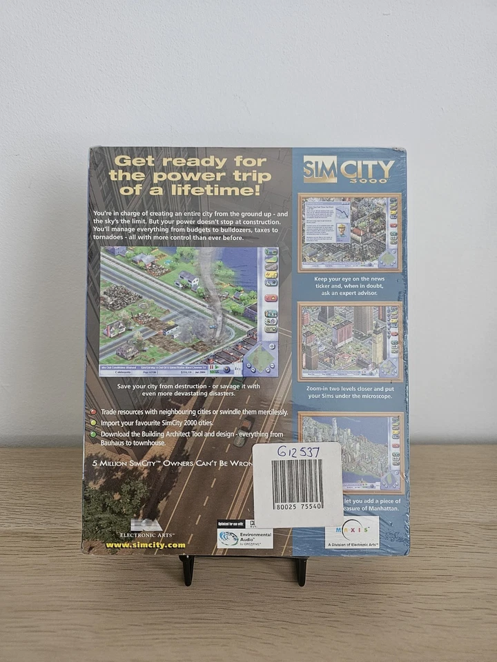 SimCity 3000 PC Big Box Edition (1999) – EA – Complete New Sealed & Collectible - Image 4 of 4