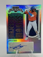Jesus Baez 2025 Panini Crusade Majestic Marks #1 Silver Prizm Auto (RC) NY Mets