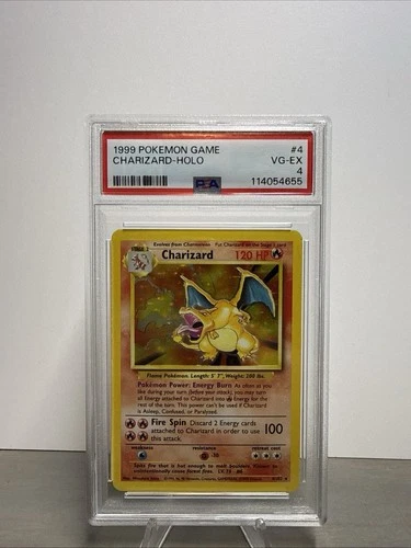 Charizard Pokemon 1999 Holo Base Set Unlimited English 4/102 PSA 4