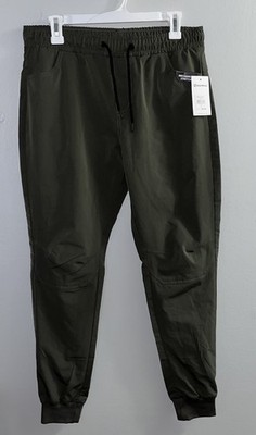 Southpole Men's Basic Tech Woven Track Jogger Pants Quick Dry Size Small Grey
