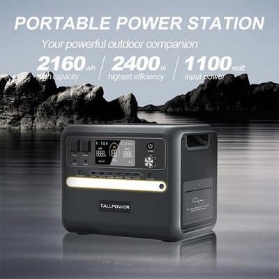 TALLPOWER V2400 Tragbare Powerstation 2160Wh 2400W Solargenerator für Zuhause EU