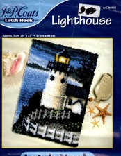 J.P. COATS LIGHTHOUSE LATCH HOOK KIT 20" X 27"