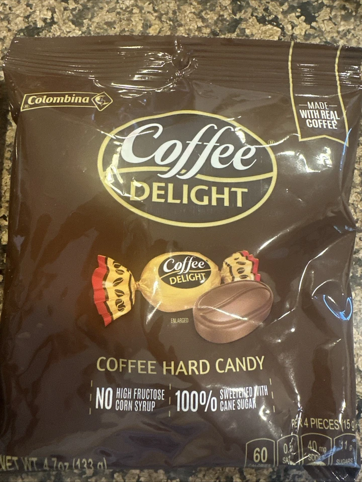 2 Bags Colombina Coffee Delight Hard Candy 4.7 Oz Sugar Cane Made W/ Real Coffee - Image 2 of 4