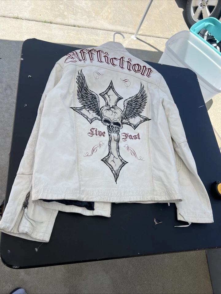 Rare and Vintage Affliction jacket, White #1695 of 3000 - Size Large - Image 2 of 4