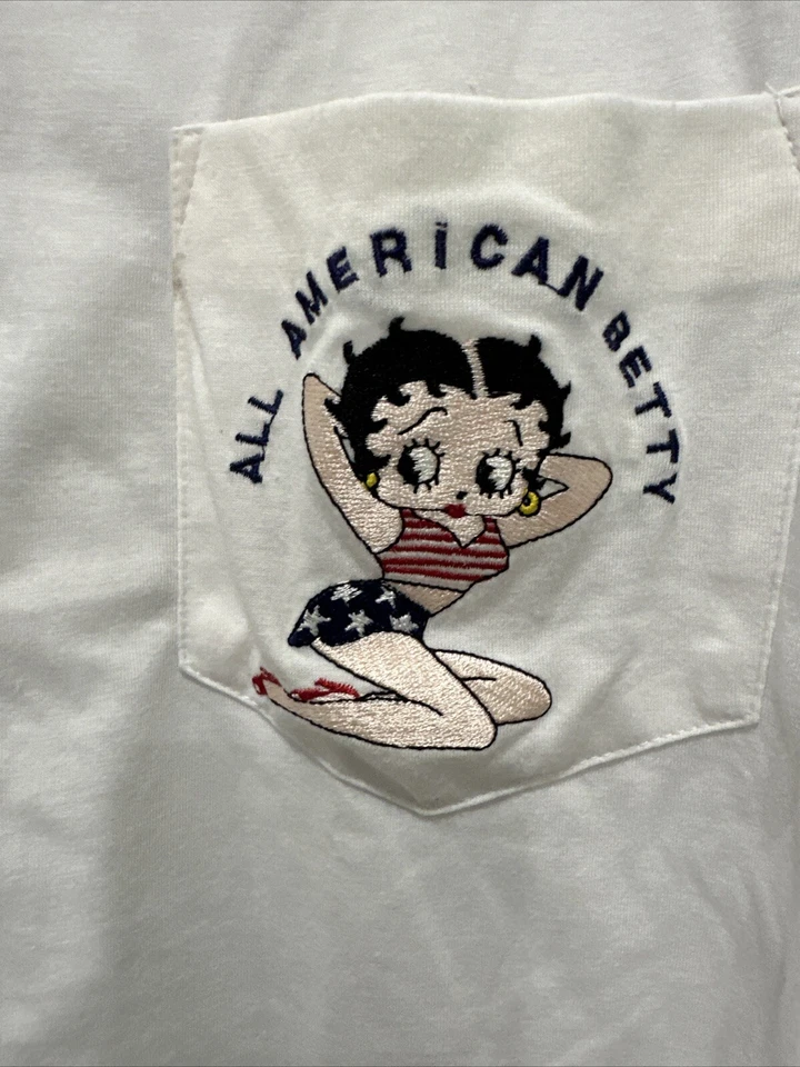 Conjunto de pijama Betty Boop íntimo talla mediana todo americano Betty nuevo con etiquetas de colección 1996 raro Foto 2 de 4
