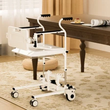 250 lb Patient Chair Transferred Lift Wheelchair Removable Split Type Wheelchair