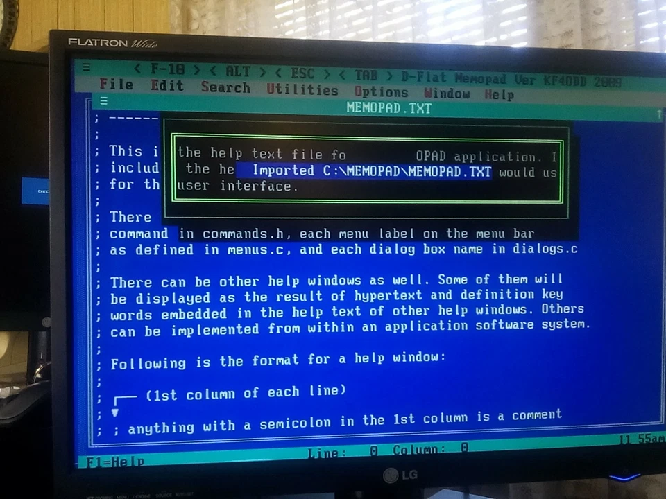 DOS MemoPad.exe (text editor) on Disk. for use with DOS, XP, (Rufus FreeDos USB) - Image 3 of 4