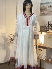 Indian/Pakistani White Net Long Dress Maxi Party Wear