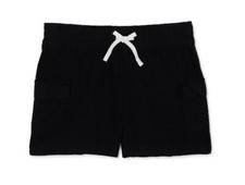 Wonder Nation Girls Pull-On Shorts sz Medium Elastic Waist Drawstring Black New