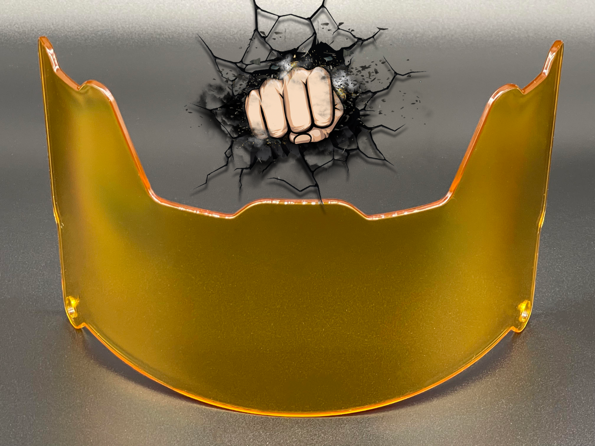 Clear Yellow Full Size Helmet Visor Replica/Speed/Flex Compatible