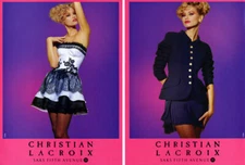 1995 Christian Lacroix Tyen fashion 2-page MAGAZINE AD