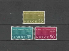 NORWAY , 1963 , TEXTILE INDUSTRY  , SET OF 3 STAMPS , PERF , VLH , CV$3.35