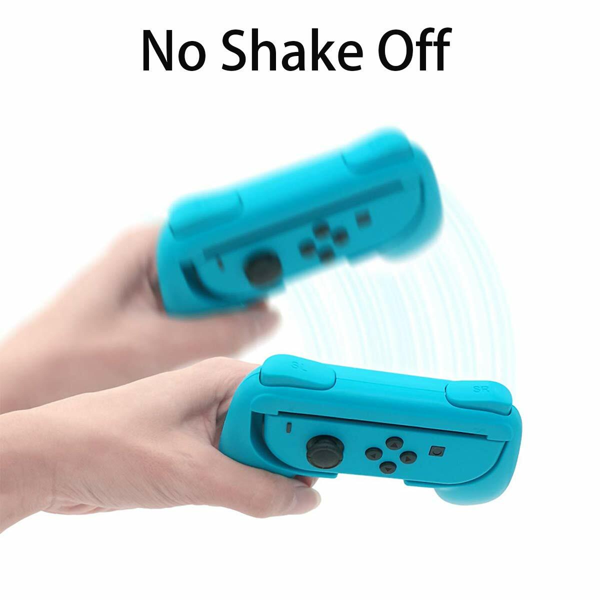 Beastron 2 Pack Grips Compatible with Nintendo Switch Joy Cons (Red & Blue)