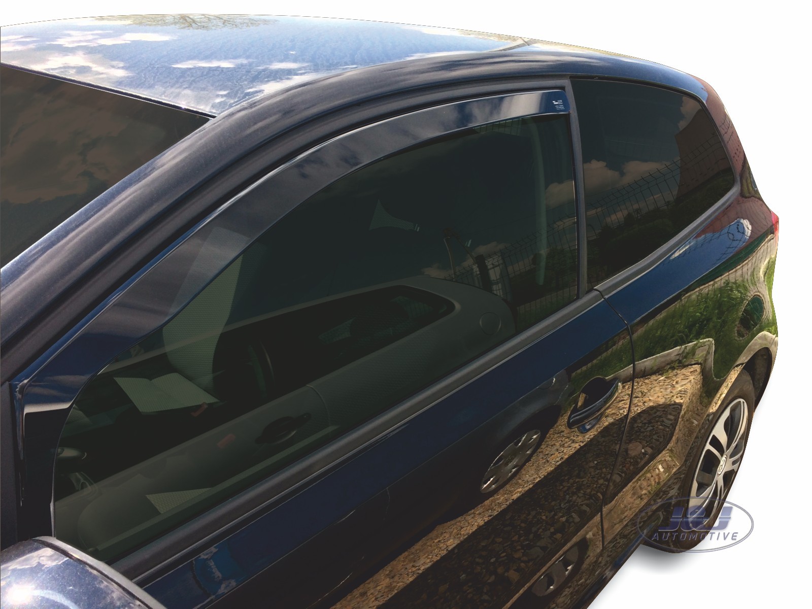 Front wind deflectors for Volkswagen Polo mk5 6R 3 door 20092017