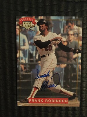 FRANK ROBINSON BALT. ORIOLES 1994 AUTOGRAPHED NABISCO ''ALL-STAR LEGENDS'' w/COA