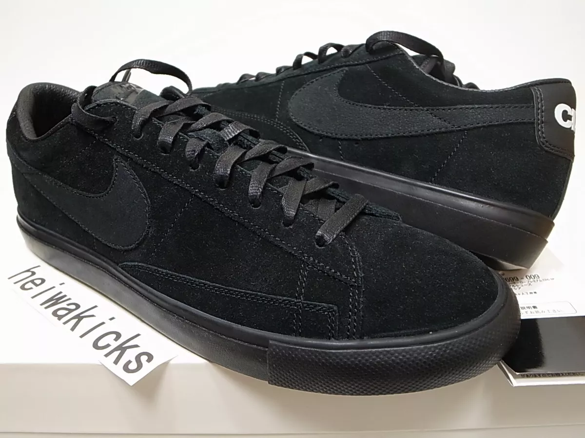 2013 NIKE BLAZER LOW PREM CDG SP COMME DES GARCONS BLACK 633699-009 size 11