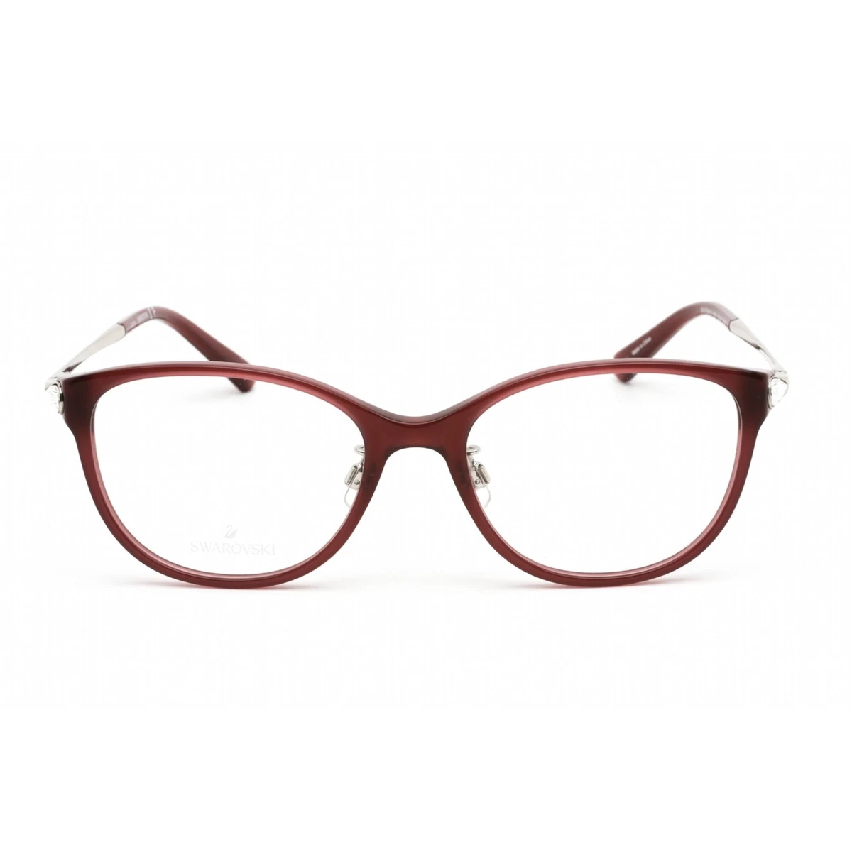 Swarovski Women s Eyeglasses Shiny Bordeaux Cat Eye Plastic