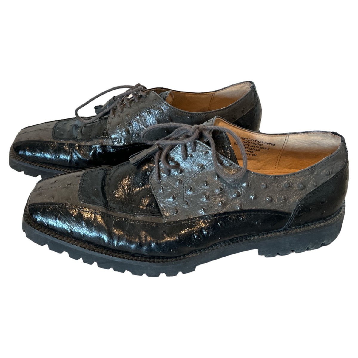 Vintage Giorgio Brutini City Cowboy Leather Men\'s Dress Shoe Giorgio Brutini Exotic Black Snake Skin Dress Shoes Loafers  main image 2