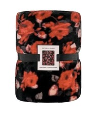 Victoria's Secret Floral Sherpa Blanket brand new 50 X 60 .