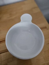 CorningWare P-150-B; 15 oz GRAB IT Bowl White, w/o Lid; logo bottom handle- EUC