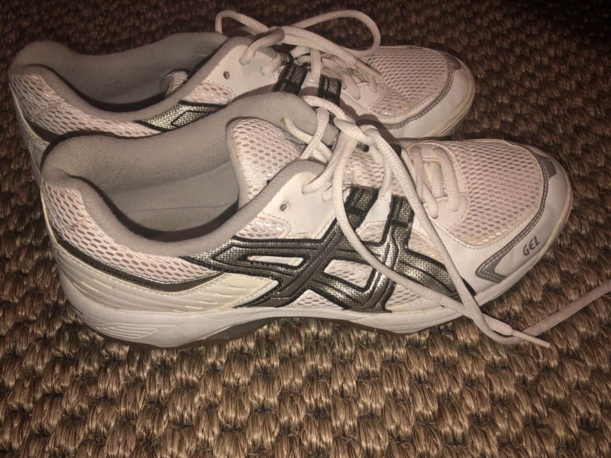Asics Gel Rocket BN853 Womens Athletic Shoes White Silver  display picture 2