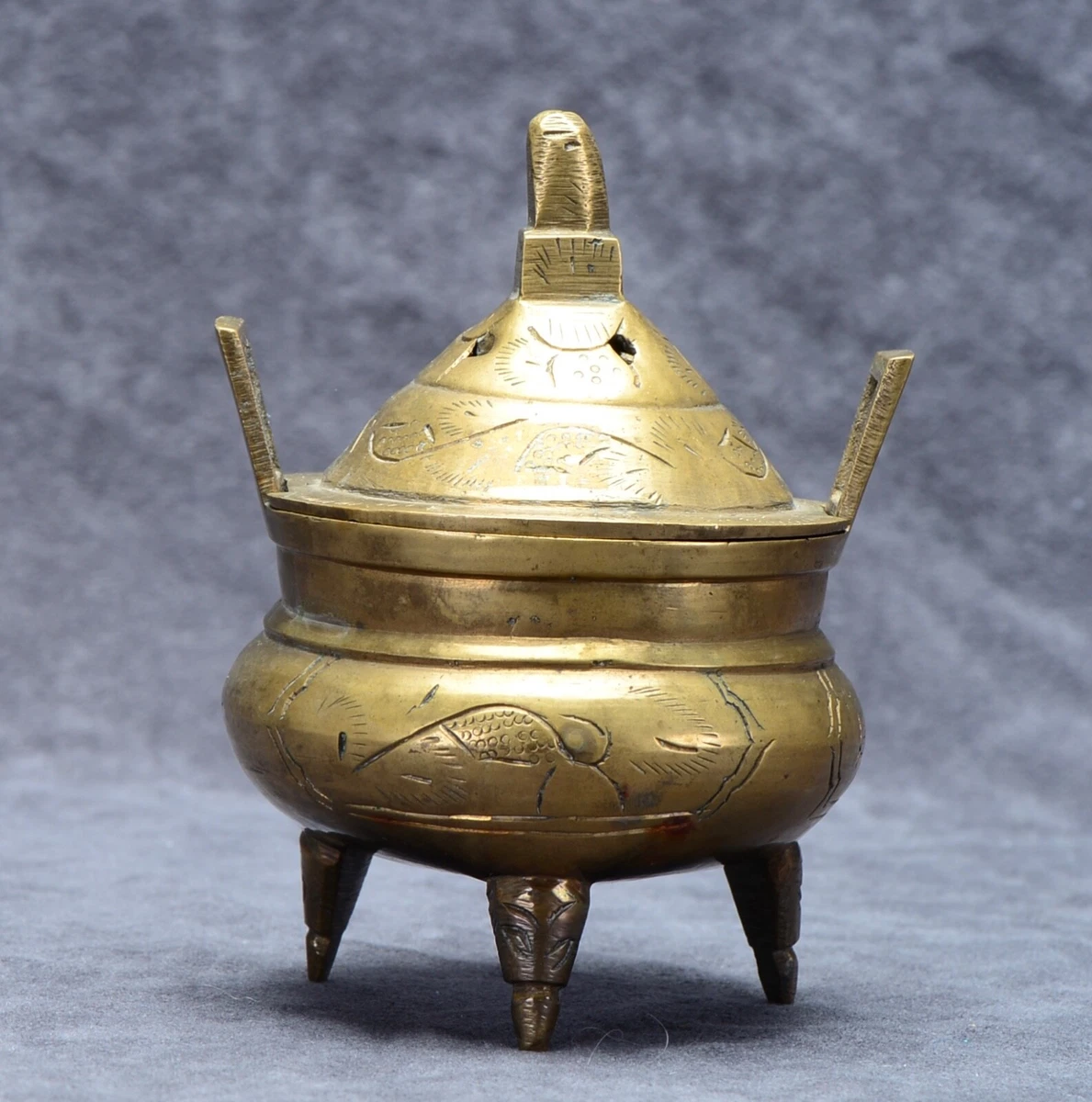 黄铜1850-1899 年中国香炉| eBay