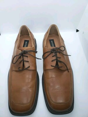 Mens Bottesini Light Brown All Leather Uppers Square Toe Size 12 Made In Italy 