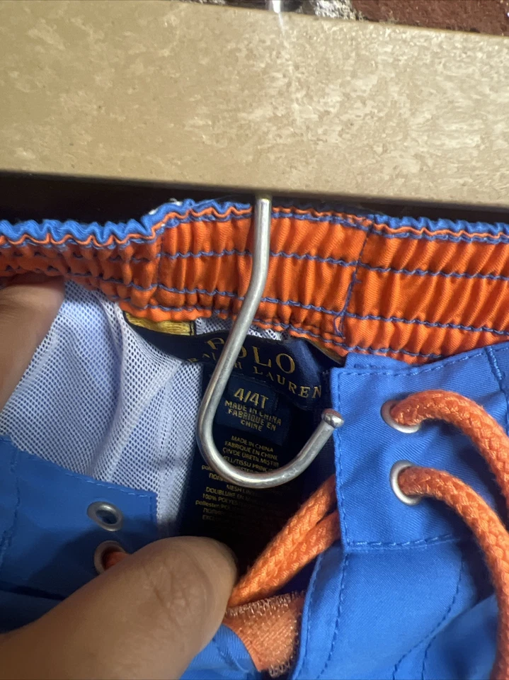Ralph Lauren Polo Kids Swim Shorts Blue Size 4T - Image 2 of 4
