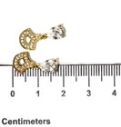 925 Sterling Silver Gold Plated Made with Swarovski round dangle earrings 2.7g — photo 3