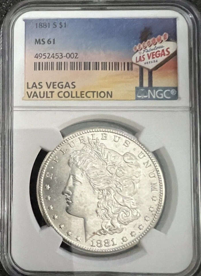 1881 S MS 61 Morgan Silver Dollar NGC Las Vegas Vault Collection Graded - Image 2 of 4