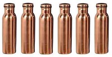 Borraccia Rame Puro Plain Yoga Ayurvedico Thermos Benefici per la Salute Confezione da 6