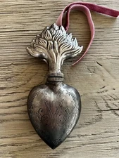 Sacred Heart  Ex Voto Silver Perfume Bottle