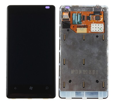 Für Nokia Lumia 800 Full LCD Display Touchscreen Digitizer Baugruppe + Rahmen ''
