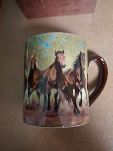 Taking Flight Pferd Kaffee Tee Becher von Chris Cummings Wild Wings 2013 14 Unzen mit Box - Bild 3 von 9