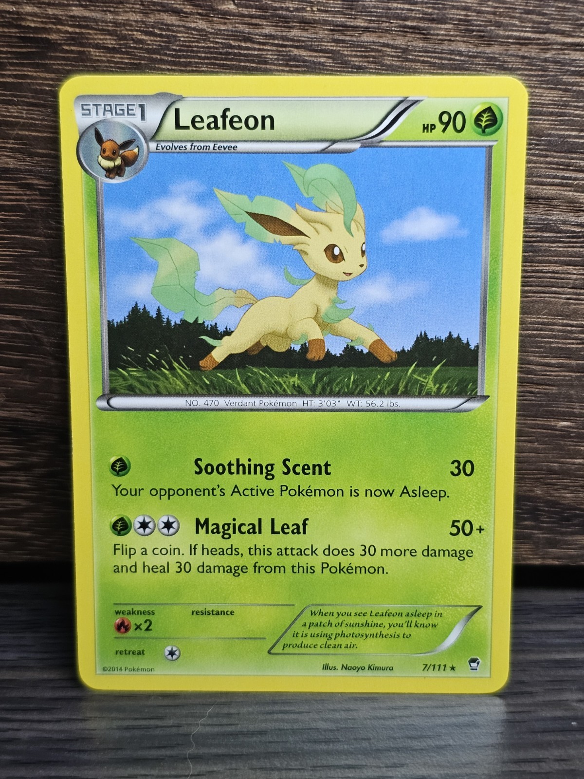 Leafeon 7/111 Furious Fist Non-Holo Pokemon Card 2015 NM