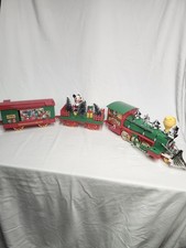 Mickey Mouse Holiday Express Train Set Collector's Edition WORKS-Missing Caboose