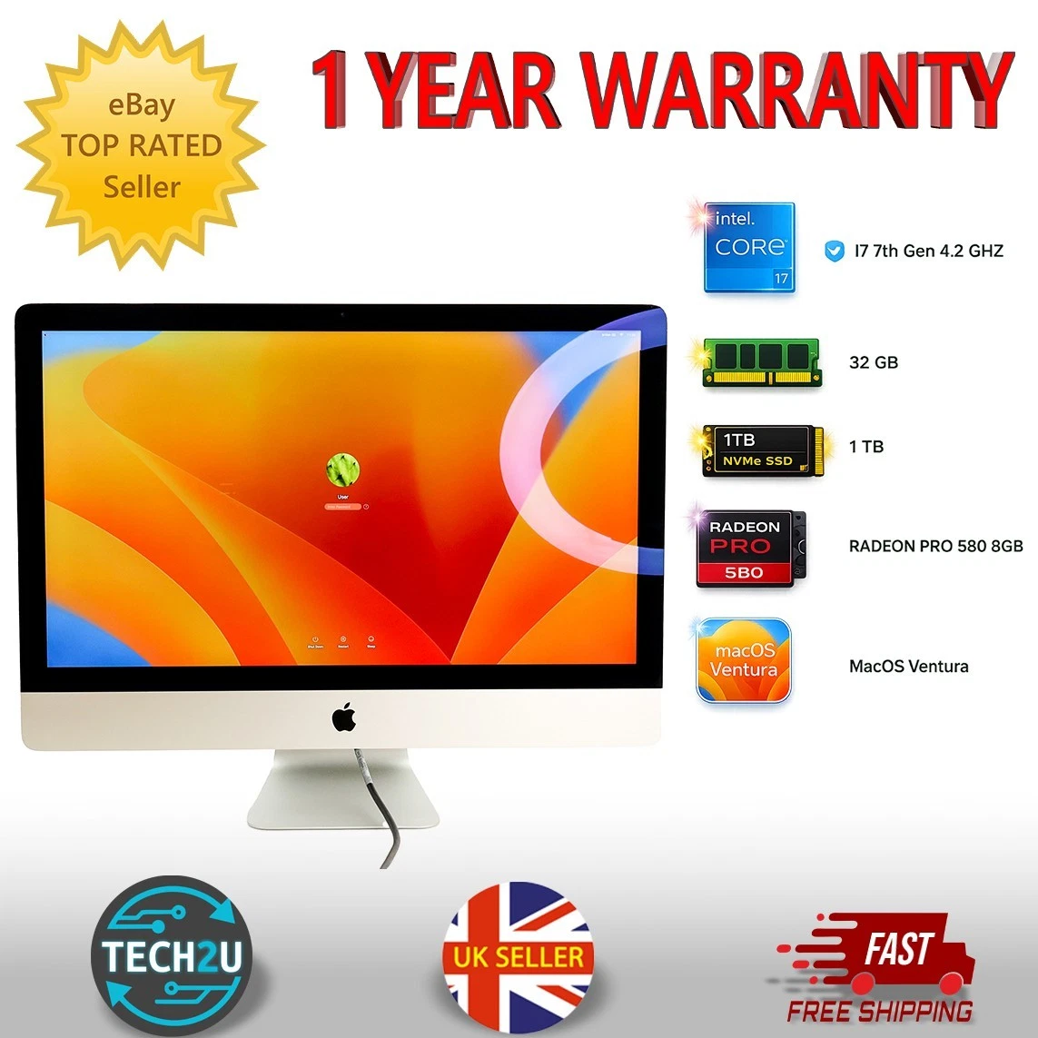 Apple iMac 1 TB 32 GB RAM Apple Desktops & All-In-One Computers