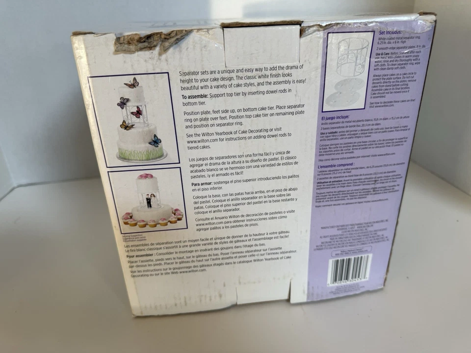 Nuevo juego separador de pasteles Wilton Garden Gazebo - blanco RARO Foto 3 de 3
