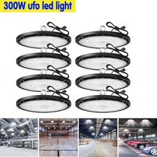 8 Pack 300W UFO Led High Bay Light Industrial Commercial Factory Warehouse Light